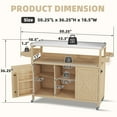 thumbnail image 2 of Bstjewey Outdoor Kitchen Island Grill Cart with Stainless Steel Top, Wood, Spice Rack & Storage, 2 of 7