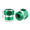 thumbnail image 4 of Motoforti Universal Color Tire Valve Cap Hexagon Shape Aluminum Alloy Green 4 Pcs, 4 of 7
