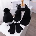 thumbnail image 1 of LinYooLi Children’S Knitted Small Linen Hat Scarf Gloves Three-Piece Set, Plush Warm Children’S Hat Wool Cap, 1 of 6