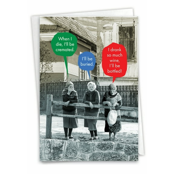 1 Funny Birthday Card with Envelope - Bottled C9354BDG