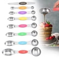 thumbnail image 2 of Stainless Steel Magnetic Measuring Spoons Set of 8 with Leveler,Nesting Teaspoon & Tablespoon Measuring Spoons,Kitchen Gadgets for Baking & Cooking,Fits in Spice Jars - Mountain Sunrise, 2 of 7