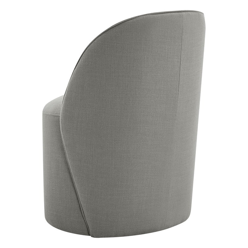 Spruce & Spring Lola Upholstered Side Chair with Swivel Casters Indoor Fabric Dining Chair