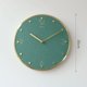 thumbnail image 1 of Reloj de pared silencioso de metal: reloj de pared moderno de lujo con escala de latón y esfera de MDF, 1 of 6