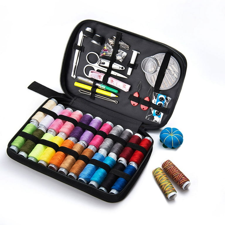 Travel Sewing Kit, DIY Premium Sewing Supplies,Mini Sewing kit for Home,  Travel & Emergency Filled with Mending and Sewing Needles, Scissors,  Thimble, Thread,Tape Measure etc 