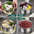 thumbnail image 6 of Stainless Steel Meal Prep Box, Food Storage Container with Lid, Rectangular Bento Box, Meal Prep for Work, Institute, and Picnics, Silver, by FAJHHA, 6 of 8
