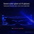 thumbnail image 4 of Upgraded Wireless LED Luminous Glasses with Dual-Side Full-Color Controllable Lights - Scratch-Resistant, Shatterproof Durable Material, Comfortable Padded Lenses & Molded Nose Pads for Cyberpunk, 4 of 6