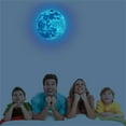 thumbnail image 2 of Tyeign 3D Glow-In-The-Dark Moon Wall Sticker, Removable Planet Decal for teen Room Ceiling, Solar System Nursery Décor, Eco-Friendly Pvc, 4-Inch Diameter Rechargeable Night Light, 1X Sticker, 2 of 9