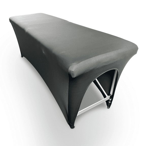 Lash Bed Cover – Spandex Table Covers 6ft, Stretch Table Cloths for 6 Ft Tables, Massage Bed Cover, 6ft Table Cover Fitted, Perfect for Lash Extension Bed, Massage Table, and Spa Use - Black