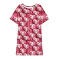 thumbnail image 4 of Jamicy Junior Sleepwear Dress Gifts for Women Nightgowns for Women Plus Size Sleep Shirts Womens Nightgown Short Sleeves Print Night Shirts Soft Sleepwear, 4 of 5