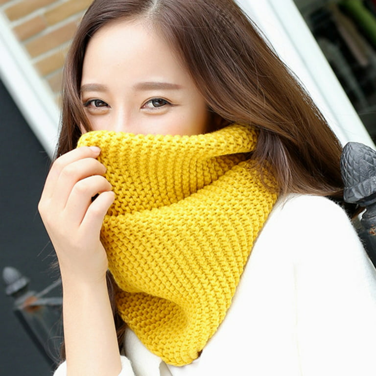 Fashion Women Winter Solid Color Warm Circle Infinity Knitting
