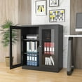 thumbnail image 2 of MIIIKO Metal Storage Cabinets, Lockable 35.4" Steel Storage Cabinet with 2 Doors and 2 Adjustable Shelves for Garage, Home, Office, 2 of 7