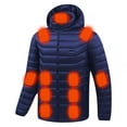 thumbnail image 4 of Pisexur Heated Jacket for Men with 4 Heating Levels 25 Heating Zones USB Rechargeable Heated Coats Fashion Solid Color Zipper Winter Jackets Thermal Heating Jacket Battery Not Included, 4 of 9