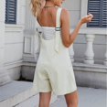 thumbnail image 5 of BLVB Women's Summer V Neck Tank Top Romper Sleeveless Loose Casual Wide Leg Shorts Jumpsuit Overalls with Pockets Clothes, 5 of 7