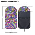thumbnail image 5 of Bulopur Psychedelic Retro Flower Power Car Seat Towel Universal Soft Breathable Seat Protector for Boho Vintage Car Decor Fit SUV Sedan Truck, 5 of 8