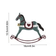 thumbnail image 2 of Iron Rocking Horse Christmas Ornament, Vintage Metal Hanging Pendant, Festive Craft Decor for Xmas Tree Wall Wreath Window Home Indoor Holiday Party Display, 2 of 6
