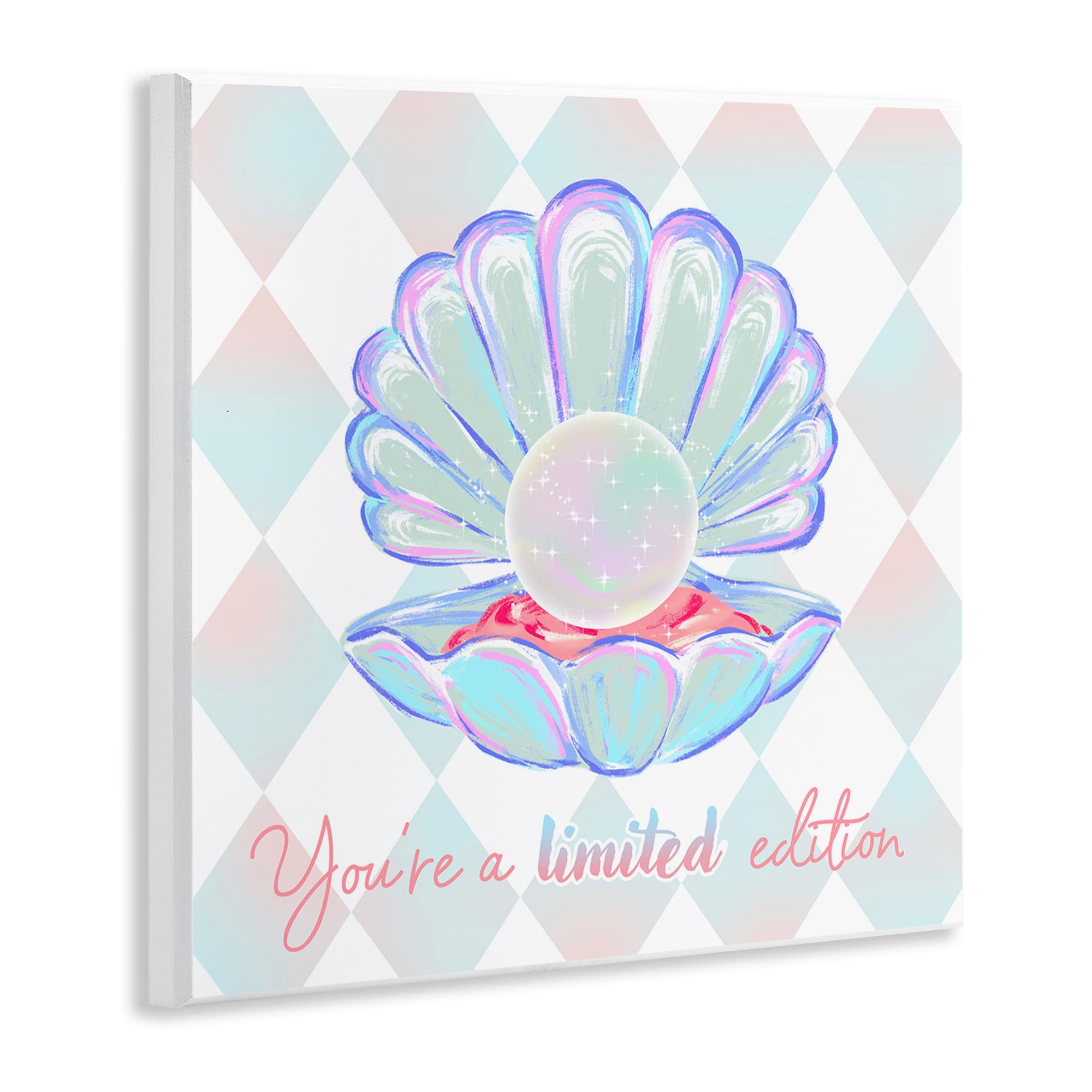 Stupell Industries Limited Edition Pearl Typography Painting Unframed Art Print Wall Art, 12 x 12