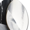 thumbnail image 3 of Designart "Harmony of Marble Black and Gold II" Abstract Marble Metal Round Art Print, 3 of 5