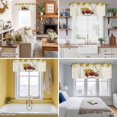 thumbnail image 5 of Farmhouses Sunflowers Valance Curtain Retro Floral Leaves Red Truck Retro Window Valances Rod Pocket Short Curtains Window Treatments for Kitchen Bedroom Bathroom Laundry 42" x 18", 5 of 9