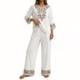 thumbnail image 4 of 2 Piece Sets for Women Summer Printed Bohemian Style Casual Home Wear Set, 4 of 8