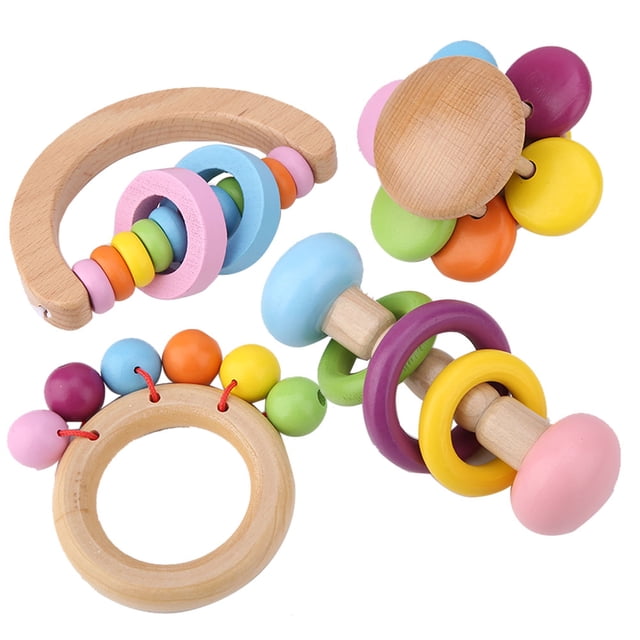 Juguete colgante, 4 piezas, juguete para loros, pájaros, juguete para jugar, juguete de madera, elaborado por expertos