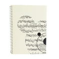 thumbnail image 2 of Cuaderno de personal de notacia musical de 50 paginas, para escritorios de canciones ideales, piano negro, nota negra, partitura musical amarilla, 2 of 7