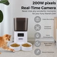 thumbnail image 5 of Smart Camera Automatic Cat Feeder for 2 Cats, 5L Food Dispenser with 2 Stainless Steel Bowl,Timed Programmable 1-6 Meals Control, Dual Power Supply,10s Meal Call, APP Control, 5 of 9