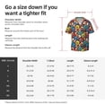 thumbnail image 2 of Cauagu American Football Men's Short Sleeve Button Down Hawaiian Shirt for Men Bowling Shirts Casual Summer Beach Shirt,Medium, 2 of 6
