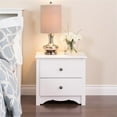 thumbnail image 3 of Home Square 2-Piece Furniture 2-Drawer Night Stand Set in White, 3 of 7