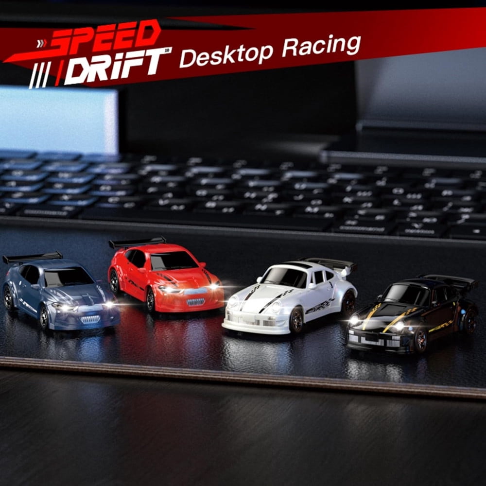 Drift RC Car Remote Control Racing Car Black 1/64 Scale