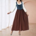 thumbnail image 7 of HNMKIU Halloween Clothes Elegant Attire For Historical Gown Halloween Party Performance Stage Show Lace Up Dress Brown,XL, 7 of 7