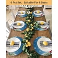 thumbnail image 4 of 13 Inch Round Placemats Set of 6, Blue Christmas Non Slip Heat Insulation PP Table Mats, Winter Red Truck Pine Tree Xmas Snowflakes Washable Place Mats for Kitchen Dining Party Table Decor, 4 of 7
