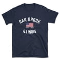 thumbnail image 1 of Oak Brook Illinois Patriot Men's Cotton T-Shirt, 1 of 1