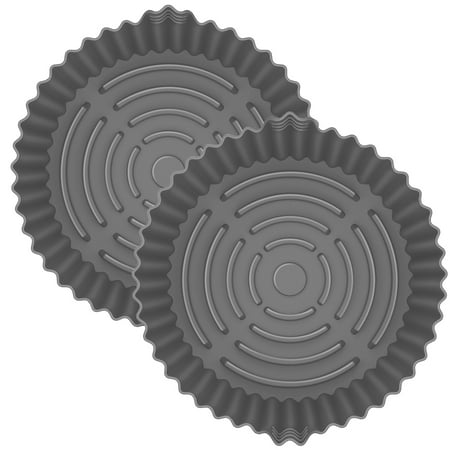 

2Pcs Air Fryer Silicone Pot Silicone Air Fryer Liner Reusable Round Non-Stick Air Fryer Silicone Basket Pot Heat Resistant Air Fryer Oven Accessory Replacement for Kitchen Baking