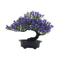 thumbnail image 2 of Ornamento de bonsai artificial decoración del hogar regalos de inauguración de la casa Pequeña decoración de plantas falsas Bienvenido para el Morado oscuro, 2 of 8