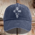 thumbnail image 2 of Zmoon Casquette de Baseball en Coton Lavé avec Imprimé Croix de Jésus, 2 of 3