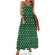 thumbnail image 1 of Vestido largo de lunares negros con estampado vintage para discoteca, vestido largo bohemio con tirantes finos y elegante vestido de primavera con escote en V y gran tamaño, 1 of 7