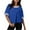 Blue, variant on Women Drop Shoulder Tshirts Oversized Crop Workout Tees V Neck Sleeveless Casual Loose Basic Summer Tops, White M