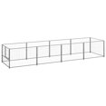 thumbnail image 1 of vidaXL Dog Kennel Silver 4 m² Steel, 1 of 4