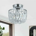 thumbnail image 6 of Aiwen Modern Crystal Chandelier Semi Flush Ceiling Lamp with 2 Lights Silver, 6 of 10