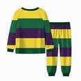 thumbnail image 5 of KPOPLK Toddler Baby Boy Clothes Carnival Print Long Sleeve Sweatshirt Pullover Tops and Jogger Pants Cute Fall Winter Outfit(3-4 Years,), 5 of 7