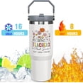 thumbnail image 2 of Teacher Tumbler Cup, 30oz Stainless Steel Travel Coffee Mug, Best Teacher Gifts for Women & Appreciation Week, Back To School, 2 of 6