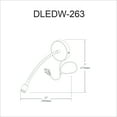 thumbnail image 2 of Dainolite LED Wall Lamp - Silver with Metal Construction, 2 of 2