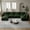 Green, variant on Advwin L-Shaped Modular Sectional Sofa with Ottoman, Modern 3-Seater Oversized Cloud Couch with Thick Cushions for Living Room, Bedroom, Apartment, Small Spaces, Orange