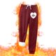 thumbnail image 2 of Gibobby Pantalones deportivos para mujeres Pantalones de terciopelo sólido cálido con bolsillos para mujer, pantalones largos térmicos con forro polar elástico(Rojo,CH), 2 of 4