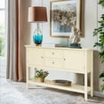 thumbnail image 2 of Giantex Buffet Sideboard, Wood Console Table w/2 Drawers and 2 Storage Cabinets, Ideal for Living Room Kitchen Dining Room Hallway, Beige, 2 of 10
