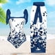 thumbnail image 2 of Traje De Baño Damas 2 piezas de traje de baño de playa para mujer con cordones y vestido para deportes acuáticos (L White Leave, 2 of 7
