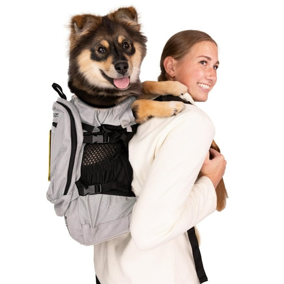 K9 Sport Sack | Dog Carrier Backpack for Small and Medium Pets | Front Facing Adjustable Dog Backpack Carrier | Fully Ventilated | Veterinarian Approved (Large, Air Plus - Light Grey)