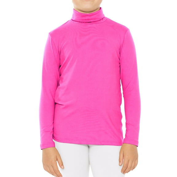 Stretch Is Comfort Girl's Oh so Soft Long Sleeve Turtleneck | Poly Spandex|Child Size 2 -16