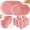 Pink, variant on Camping Plates Cups and Bowls Set Green Reusable Microwave Safe Lightweight Unbreakable Plastic Dishes Set for Kids Elderly Kitchen Adults Outdoor,32 Pcs Holiday Dinnerware Sets for 8