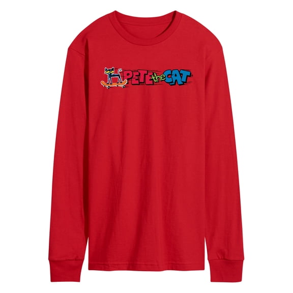 Pete the Cat - Skateboard - Men's Long Sleeve Graphic T-Shirt